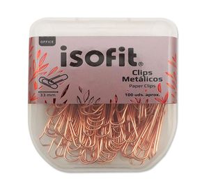 Clips 3 mm metálicos rose gold 100 unidades