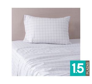 Juego sábanas 1.5 plazas 180 hilos Blanc