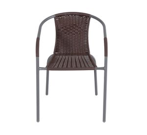 Silla símil ratán tabaco Outzen