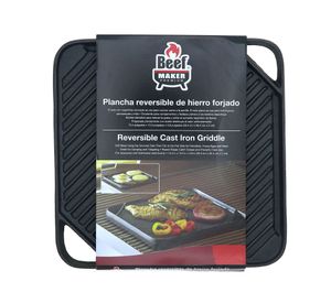 Plancha parrillera hierro fundido cuadrada Beef Maker