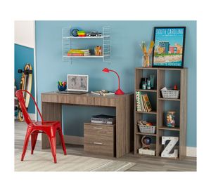 Escritorio + librero + cajonera 2 cajones M+Design