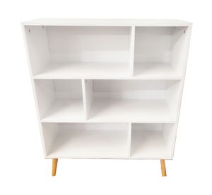 Librero 6 espacios Rummy S blanco M+Design.