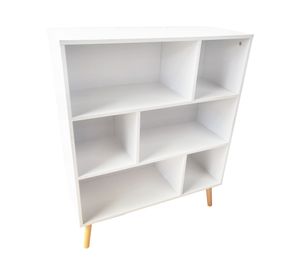 Librero 6 espacios Rummy S blanco M+Design.