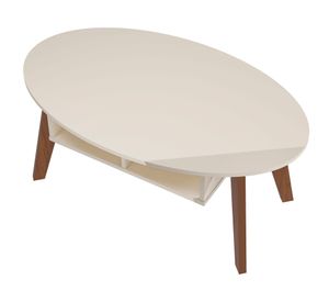 Mesa de centro ovalada Diva beige