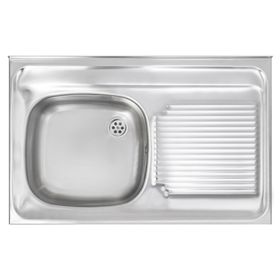 Lavaplatos 80.50 1C 1E D inox 14x80x50 cm