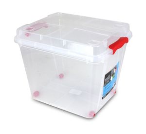Caja organizadora 27 litros Rollbox transparente Wenco