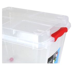 Caja organizadora 27 litros Rollbox transparente Wenco