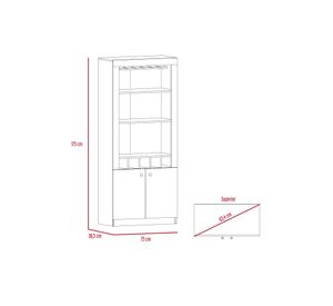 Bar 2 puertas Bellagio siena/wengue TuHome