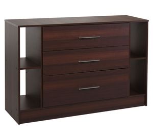 Cómoda 3 cajones Rigel chocolate Cic