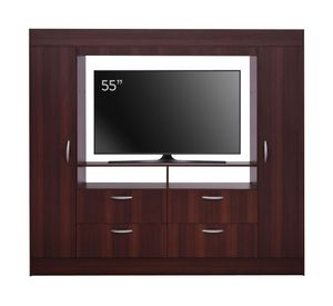 Clóset TV 55'' 2 puertas 4 cajones Baker chocolate Cic
