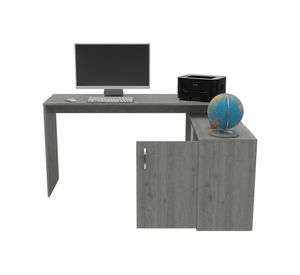 Escritorio 1 puerta Office 8 ceniza TuHome