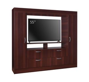 Clóset TV 55'' 2 puertas 4 cajones Baker chocolate Cic