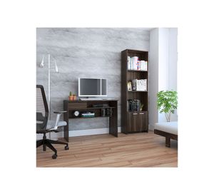 Set escritorio + biblioteca Office 5 habano TuHome