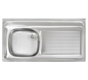 Lavaplatos sobreponer 1C 1E derecho 14x100x50 cm