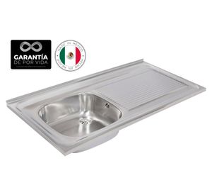 Lavaplatos sobreponer 1C 1E derecho 14x100x50 cm