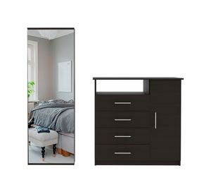 Cómoda TV 40'' 1 puerta 2 cajones Perú + zapatero 1 puerta Leto wengue TuHome