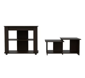 Mesa de centro TV 40'' Wema 3 + rack Maorí wengue TuHome