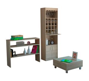 Mesa de centro Beijing + arrimo + bar Kava rovere TuHome