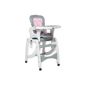 Silla 3 en 1 gris/rosado Kidscool