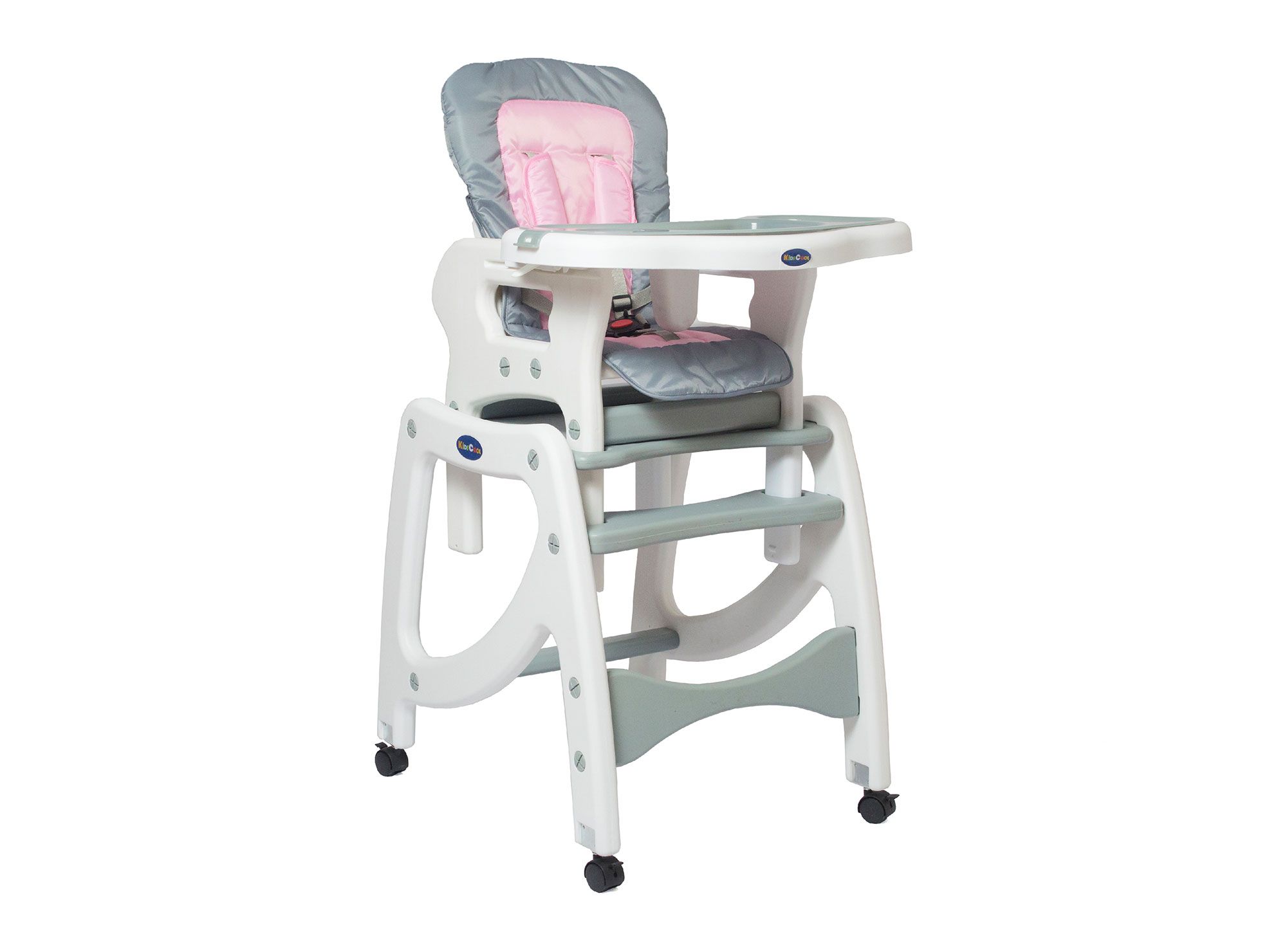 Silla 3 en 1 gris/rosado Kidscool