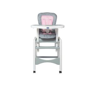 Silla 3 en 1 gris/rosado Kidscool