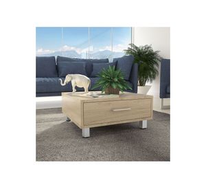 Mesa centro 1 cajón + biblioteca cubo Beijing rovere TuHome