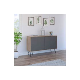 Buffet 4 puertas Vassel miel/plomo TuHome