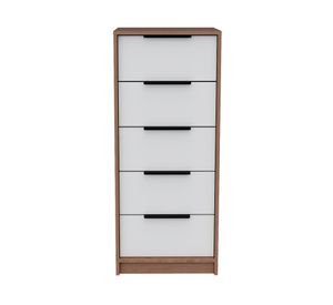 Cómoda 5 cajones Kaia miel/blanco TuHome