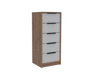 Cómoda 5 cajones Kaia miel/blanco TuHome