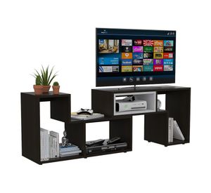 Rack extensible TV 40'' + mesa centro 1 cajón Beijing wengue TuHome