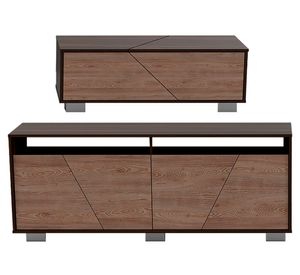 Rack TV 70'' + mesa de centro Fraktal habano/miel TuHome