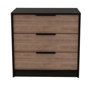 Cómoda 3 cajones Kaia wengue/miel TuHome
