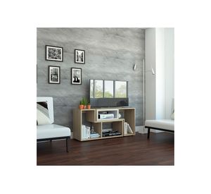 Rack extensible TV 40'' + biblioteca Beijing rovere TuHome