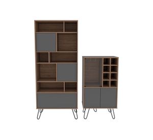 Biblioteca + bar Vassel miel/plomo TuHome