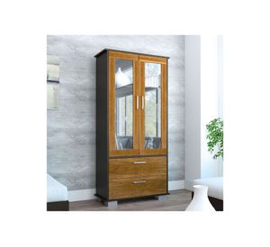 Vitrina + bar Classic caramelo/wengue TuHome