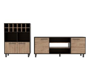 Rack TV 65'' + bar Kaia wengue/miel TuHome