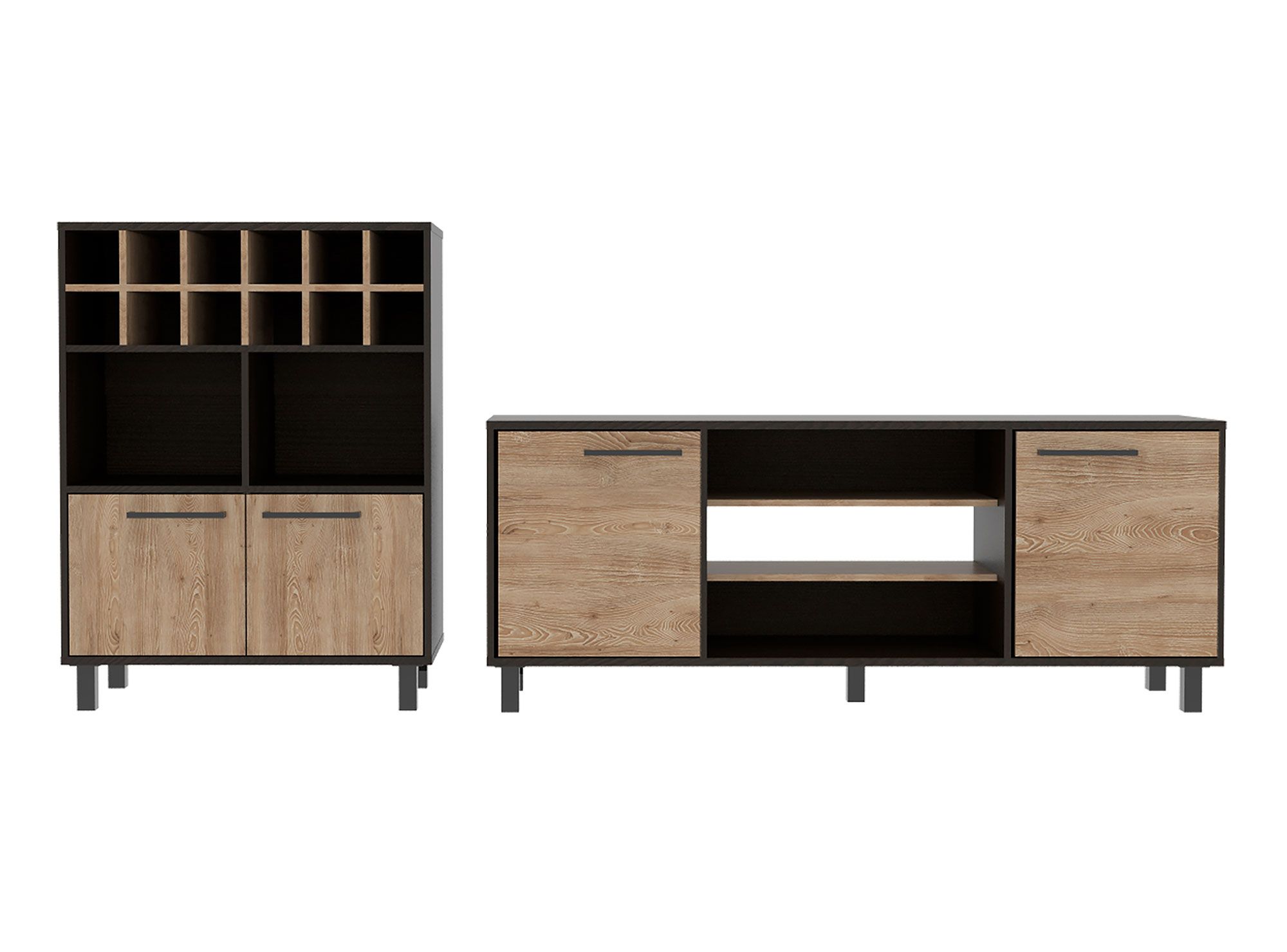 TuHome Rack TV 65'' + bar Kaia wengue/miel TuHome