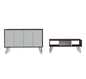 Buffet + mesa de centro Vassel habano/blanco TuHome