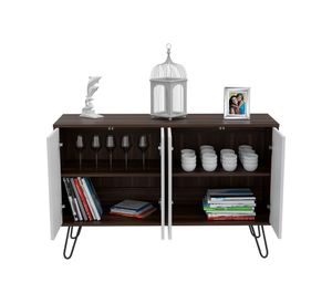 Buffet + mesa de centro Vassel habano/blanco TuHome