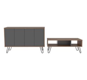 Buffet + mesa de centro Vassel miel/plomo TuHome