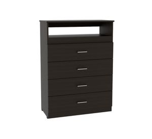 Cómoda TV 32" 4 cajones + velador multifuncional 1 cajón wengue TuHome