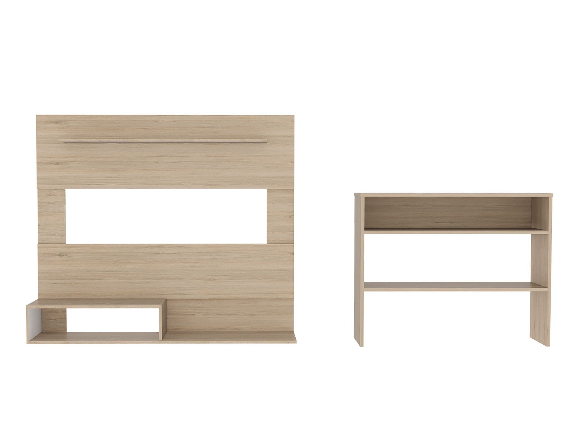 TuHome Panel TV 55'' + arrimo Beijing rovere/blanco TuHome