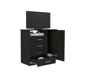 Cómoda TV 40'' 1 puerta 4 cajones Perú + clóset 2 puertas Home wengue TuHome