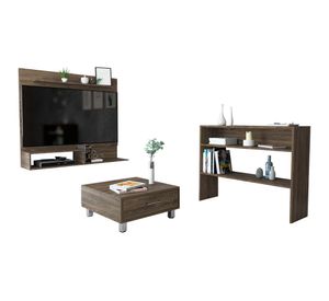 Panel TV 55'' + arrimo + mesa de centro Beijing coñac TuHome