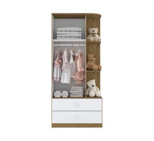 Clóset 2 puertas Barcelona rustico blanco