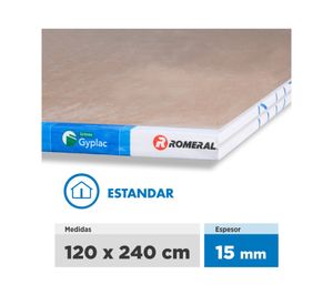 Placa yeso cartón 15x1200x2400 mm ST BR Gyplac Romeral