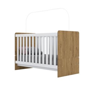 Cuna Quebec rústico/blanco Home Mobili