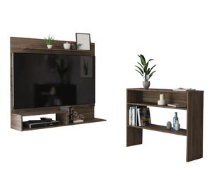 Panel TV 55'' + arrimo Beijing coñac TuHome