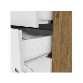 Cómoda 4 cajones Peñalver rústico/blanco Home Mobili