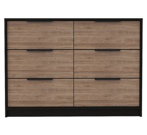 Cómoda 4 cajones 2 puertas Kaia wengue/miel TuHome